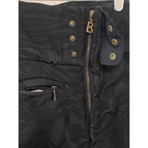 Vtg BOGNER Ski Pants Women's 6 Stirrup High Rise Snowboard Winter Black Floral - Picture 7 of 13